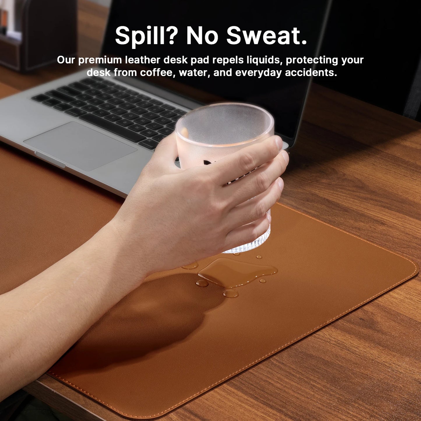 esk Pad Protector, Mouse Pad, Office Desk Mat, Non-Slip with Stitched Edges PU Leather Desk Blotter for Office Home School